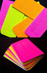 Make your own personalized business card today with our free business card maker. A Collection Of Attention Grabbing Neon Business Cards Naldz Graphics Neon Business Cards Business Card Design Business Cards Creative