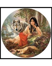 5 out of 5 stars. Beautiful Indian Girl With Wolf Counted Cross Stitch Patterns Ankicoleman Designs Cross Stitch