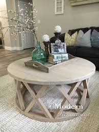 A coffee table on wheels comes with a world of advantages, and it definitely is a lot more exciting than those traditional, stationary ones that seem to go nowhere in terms of style pallet coffee tables work well with a wide variety of styles ranging from the rustic and the eclectic to the modern and the minimal. Gorgeous Rustic Round Farmhouse Coffee Table Ot Modernrefinement Coffee Table Farmhouse Farmhouse Coffee Table Decor Farmhouse Table Decor