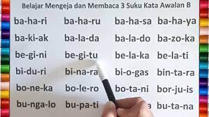 Jadi tiga suku pertama yaitu : Belajar Mengeja Dan Membaca 3 Suku Kata Awalan Huruf B Untuk Anak Anak Youtube