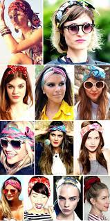 bandana frauen haarband make up sonnenbrille hochsteckfrisuren braune haare frisuren mit bandana frisuren mit haarband kurze haare kurze haare haarband