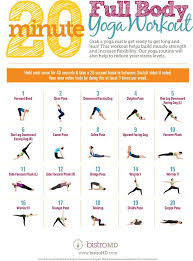 Data Chart 20 Minute Full Body Yoga Workout Guide