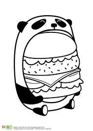 Süße ausmalbilder von kawaii sprechen kinder jeden alters an. Coloring Pages Of Burger Panda Coloring Pages Cute Panda Drawing Panda Drawing