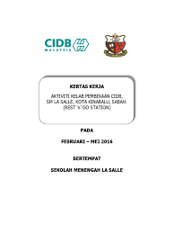 Contoh kertas kerja group kereta. Kertas Kerja Kelab Pembinaan Cidb 2016