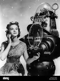 FORBIDDEN PLANET 1956 MGM science fiction film with Anne Francis and Robby  the Robot Stock Photo - Alamy