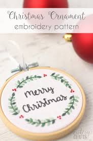 Christmas ornament cross stitch pattern ~ the pattern for this christmas ornament a free download via a pdf format. Merry Christmas Ornament Tutorial Free Christmas Embroidery Designs
