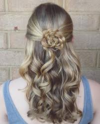 Cute Flower Bun Medium Hair Styles Hair Styles Medium Length Hair Styles