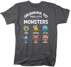 Cafepress brings your passions to life with the perfect item for every occasion. Personalized Grandpa T Shirt Grandpa To Little Monsters Cute Custom Gr Shirts By Sarah