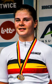 Lotte kopecky (lotto soudal) celebrates victory in anzegem (image credit: File Lotte Kopecky 1435526118 Jpg Wikimedia Commons