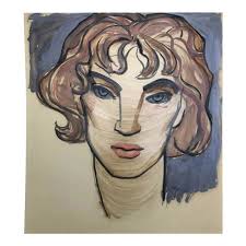 Chateau Marmont (Blue and Pink) Contemporary Original Los Angeles Scene  Painting by Pete Kasprzak