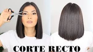 Como Cortar El Cabello Recto En Casa Lo Hice Por Primera Vez Bessy Dressy Youtube