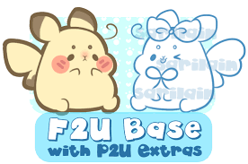 F2u Pikachu Base With P2u Extras By Https Www Deviantart Com Sarilain On Deviantart Digital Artist Artist Mini Art