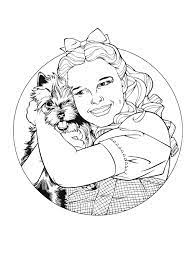 Tin man coloring page at getdrawings free download. Wizard Of Oz Coloring Pages Toto And Dorothy Coloring4free Coloring4free Com