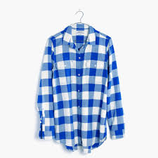 Black And White Buffalo Plaid Shirt Womens Flannel Classic Ex Boyfriend Shirt In Buffalo Check Boyfriend Shirt Blue Flannel Shirt Flannel Women