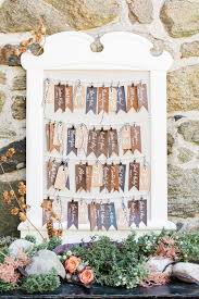 Picture Of A Leather Tag Seating Chart Is A Cool Idea For A
