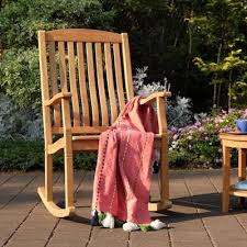 Cambridge Casual Heaton Wood Rocking Chair S With Slat Seat At Lowes Com In 2020 Teak Rocking Chair Wood Rocking Chair Patio Rocking Chairs