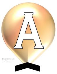 The template even comes with a folding flap to easily attach each letter to your banner string. Free Large Peach Black Balloon Printable Banner Letter Printable Party Com