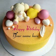 Happy Birthday Cake For Wife With Name Cute Teddy Bear Birthday Cake With Name Birthday Cake For Loving Wife Birthday Cake Wit Birthday Cake Writing Birthday Cake For Wife Birthday Cake For Father