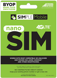 If you're the phone's original purchaser, getting it unlocked is simple. Amazon Com Simple Mobile Nano Sim Kit Bring Your Own Device Con 2 Nd Mes Gratis En 40 50 55 O Dolares 60 Planes Ilimitados Dolares Nano Sim Celulares Y Accesorios
