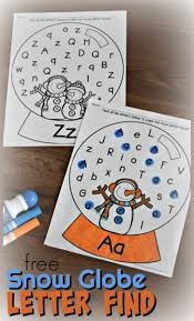 There is a different theme for each alphabet . Free Snow Globe Alphabet Letter Find Winter Worksheets For Kindergarten