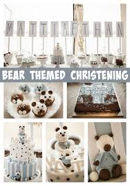 Black bear themed gifts, home decor & cabin furnishings, bear collectibles, coffee mugs, drinkware, artwork, signs & products for wildlife enthusiasts. Bear Themed Christening Pretty My Party Party Ideas