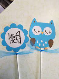 Owl Its A Boy Centerpiece Owl Baby Showerowl Centerpiece Etsy In 2021 Owl Baby Shower Theme Owl Baby Shower Diy Baby Shower Decorations Boy