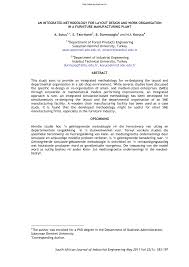 Maybe you would like to learn more about one of these? Pdf An Integrated Methodology For Layout Design And Work Organisation In A Furniture Manufacturing Plant