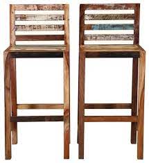 Featuring padded seat and patterned crown includes: In Stock Fortuna Reclaimed Wood Low Back Tall Bar Stool Set Of 2 Farmhouse Bar Stools And Counter Stools By Sierra Living Concepts Houzz