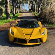 Ferrari Laferrari Aperta Painted In Giallo Tristrato W Nero Central Stripes Photo Taken By Gregb 23 On In Ferrari Laferrari Fast Sports Cars Top Sports Cars