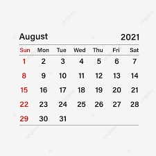 Die zeiten im kalender august 2021 können geringfügig abweichen wenn sie im westen oder osten in deutschland wohnen. Kalender August 2021 Internationaler Kalender August Kalender 2021 Png Und Vektor Zum Kostenlosen Download