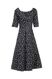Black And White Squares Dress Black And White Squares Print Half Sleeve 50s Swing Tea Dress