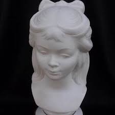 BUSTO NIÑA PORCELANA Biscuit SANBO Valencia Pintado a mano Años 80 VINTAGE  EUR 25,00