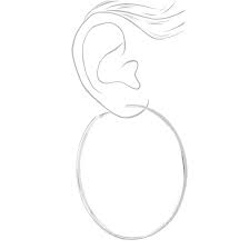Don't forget to draw other alternative views you might need depending on the design, for instance, a side view. Silver 80mm Glitter Thin Hoop Earrings Claire S