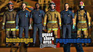 Camiones de bomberos que se utilizan para la extinción de incendios en ciudades, aeropuertos o zonas forestales. Gta San Andreas Bomberos Y Paramedicos From Gta V For Sa Mod Gtainside Com
