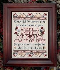Beautiful big cross stitch patterns. My Big Toe Designs America The Beautiful Cross Stitch Pattern 123stitch