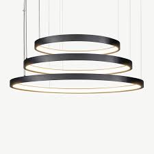 Dimmable 0% to 100% smooth dimming, compatible with most dimmers, the light would meet various needs in applications such as closets, kitchens, hallways, doorways, basement and. Led 3 Ring Pendant Lamp Halo O920 Mm Black Lightinova Professional Lighting
