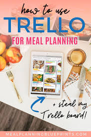 How To Use Trello For Meal Planning Steal My Trello Board In 2020 Meal Planner App Organizing Meal Planning Meal Planning