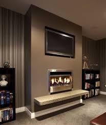 Brown Feature Wall Teamed With Stripped Wallpaper Gives A Great Effect Feature Wall Living Room Family Living Room Design Interior Color Schemes Choosing a wallpaper for your living room can be a tough task if your not clear on what you want.