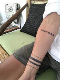 Just Keep It Simple Left Arm Tattoos Phrase Tattoos Text Tattoo Arm