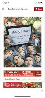Baby Face Mashup Baby Shower Fall Lets Make A Baby Baby Shower Games