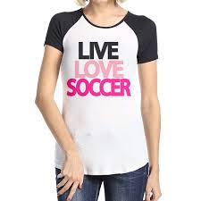 Amazon Com Live Love Soccer Raglan Short Sleeve T Shirt Top