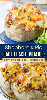 Shepherd S Pie Stuffed Baked Potatoes Cupcakes Kale Chips Recipe In 2020 Ground Beef Recipes Easy Ground Beef Recipes For Dinner Baked Potato Dinner
