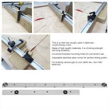 Fdit Aluminium Alloy Miter Bar Rail Miter Guage Bar Slider Table Saw Gauge Rod Wood Working Tool450mm 17 71inch Ins Table Saw Diy Table Saw Table Saw Blades