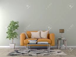 Maybe you would like to learn more about one of these? Living Room Interior With Orange Sofa Pillows White Plaid And Stock Photo Picture And Royalty Free Image Image 102774055