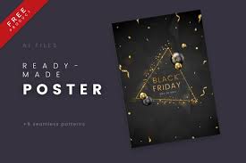 Download Black Friday Vector Graphic Poster Free In Free On Yellow Images Creative Store PSD Mockup Templates