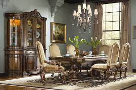 Hooker furniture curio & display cabinets. Beladora 7 Piece Double Pedestal Table Dining Set In Caramel Finish With Gold Tipping Details By Hooker Furniture Hf 698 75 206