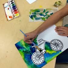 Bicycle Paintings Steam Art Project By Artteacherinla Middle School Art Projects School Art Projects Art Lessons Middle School