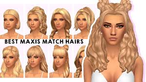 My Maxis Match Hair Collection Sims 4 Custom Content Showcase Links Sims Hair Maxis Match Sims 4