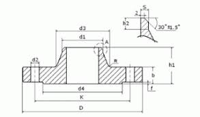 Weld Neck Flange Dimensions En 1092 Pn 6 10 16 25 40