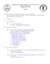 Historic District Review Committee Agenda